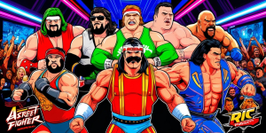 Comic-Con Crossover: Wrestling Legends Reimagined as Arcade Warriors